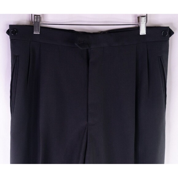 Joseph Abboud 2-Pcs 3 Button Tuxedo Black Jacket Sz 41R Pants 35X30.5 - Picture 16 of 16
